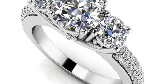 Breathtaking Scroll Diamond Engagement Ring