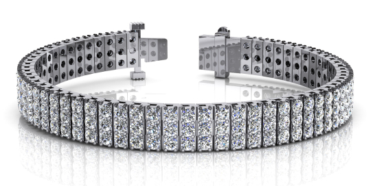 Classic Three Row Diamond Bracelet
