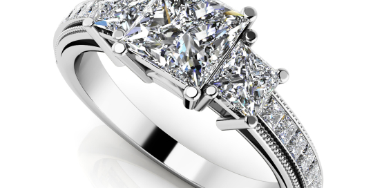 Dazzling Princess Cut Engagement Ring