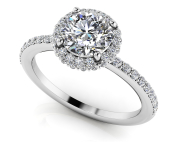 Enchanting Halo Diamond Engagement Ring