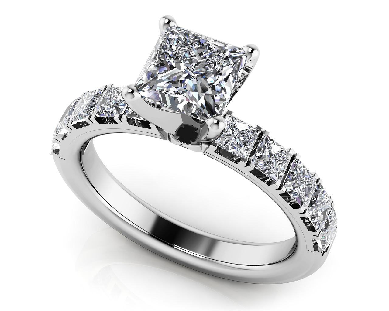 Princess Allure Engagement Ring - Roco's Jewelry - Bakersfield CA