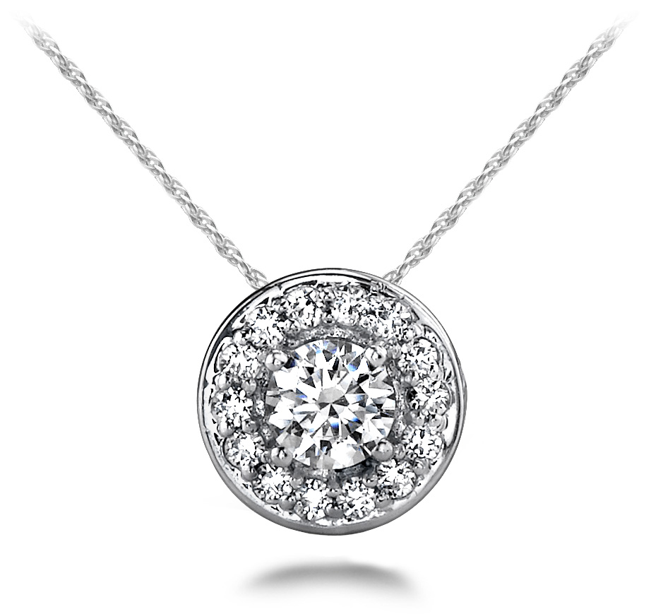 Round Diamond Centered Pendant Roco s Jewelry Bakersfield CA