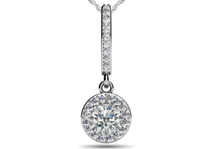 Surrounded With Love Diamond Drop Pendant