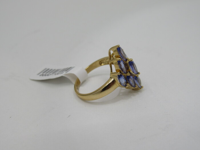 14k Gold Natural Tanzanite Marquise Cut Ring