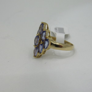 14k Gold Natural Tanzanite Marquise Cut Ring